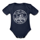 Ohio Baby Bodysuit - Organic State Design Ohio Baby Bodysuit - dark navy