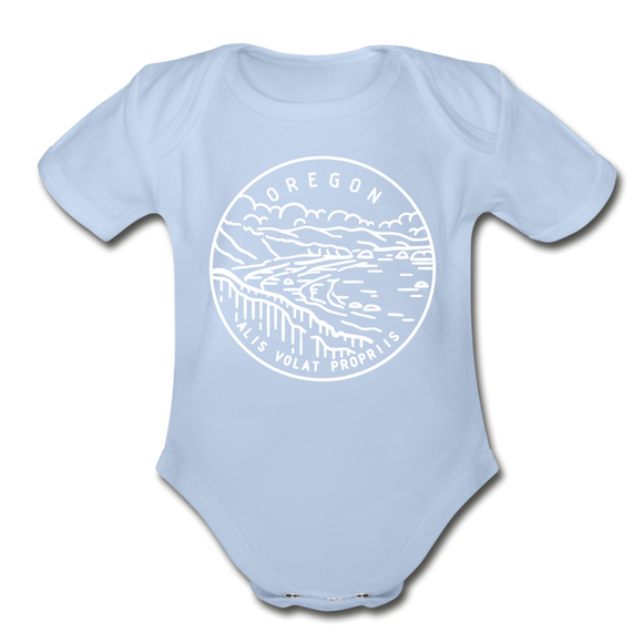 Oregon Baby Bodysuit - Organic State Design Oregon Baby Bodysuit - sky