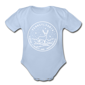 Pennsylvania Baby Bodysuit - Organic State Design Pennsylvania Baby Bodysuit