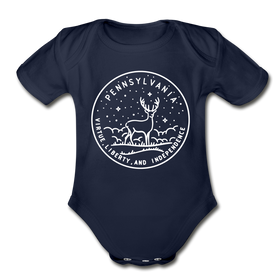 Pennsylvania Baby Bodysuit - Organic State Design Pennsylvania Baby Bodysuit