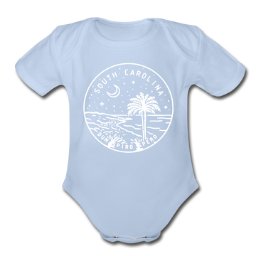 South Carolina Baby Bodysuit - Organic State Design South Carolina Baby Bodysuit - sky