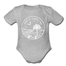 South Carolina Baby Bodysuit - Organic State Design South Carolina Baby Bodysuit - heather gray