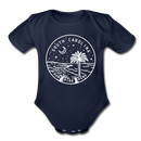 South Carolina Baby Bodysuit - Organic State Design South Carolina Baby Bodysuit - dark navy
