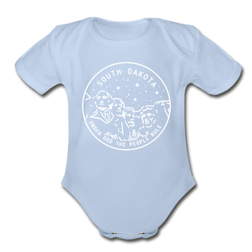 South Dakota Baby Bodysuit - Organic State Design South Dakota Baby Bodysuit - sky