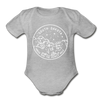 South Dakota Baby Bodysuit - Organic State Design South Dakota Baby Bodysuit - heather gray