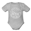 South Dakota Baby Bodysuit - Organic State Design South Dakota Baby Bodysuit - heather gray