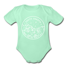 South Dakota Baby Bodysuit - Organic State Design South Dakota Baby Bodysuit - light mint