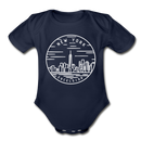 New York Baby Bodysuit - Organic State Design New York Baby Bodysuit - dark navy