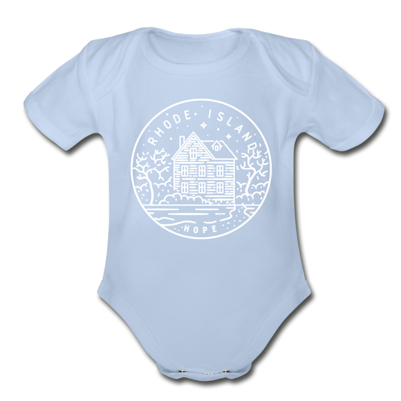 Rhode Island Baby Bodysuit - Organic State Design Rhode Island Baby Bodysuit - sky