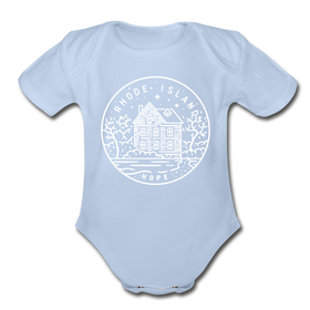 Rhode Island Baby Bodysuit - Organic State Design Rhode Island Baby Bodysuit