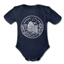 Rhode Island Baby Bodysuit - Organic State Design Rhode Island Baby Bodysuit - dark navy