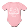 Wyoming Baby Bodysuit - Organic State Design Wyoming Baby Bodysuit - light pink