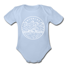 Wyoming Baby Bodysuit - Organic State Design Wyoming Baby Bodysuit - sky