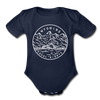 Wyoming Baby Bodysuit - Organic State Design Wyoming Baby Bodysuit - dark navy
