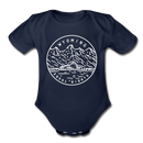 Wyoming Baby Bodysuit - Organic State Design Wyoming Baby Bodysuit - dark navy