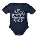 Vermont Baby Bodysuit - Organic State Design Vermont Baby Bodysuit - dark navy