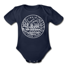 Virginia Baby Bodysuit - Organic State Design Virginia Baby Bodysuit - dark navy