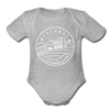 Wisconsin Baby Bodysuit - Organic State Design Wisconsin Baby Bodysuit - heather gray