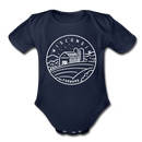 Wisconsin Baby Bodysuit - Organic State Design Wisconsin Baby Bodysuit - dark navy