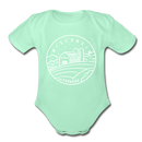 Wisconsin Baby Bodysuit - Organic State Design Wisconsin Baby Bodysuit - light mint