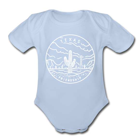 Texas Baby Bodysuit - Organic State Design Texas Baby Bodysuit - sky