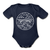 West Virginia Baby Bodysuit - Organic State Design West Virginia Baby Bodysuit - dark navy