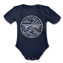West Virginia Baby Bodysuit - Organic State Design West Virginia Baby Bodysuit - dark navy