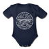 West Virginia Baby Bodysuit - Organic State Design West Virginia Baby Bodysuit - dark navy