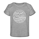 Alaska Baby T-Shirt - Organic State Design Alaska Infant T-Shirt - heather gray