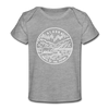 Alaska Baby T-Shirt - Organic State Design Alaska Infant T-Shirt - heather gray