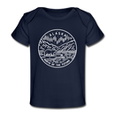 Alaska Baby T-Shirt - Organic State Design Alaska Infant T-Shirt - dark navy