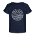 Alaska Baby T-Shirt - Organic State Design Alaska Infant T-Shirt - dark navy