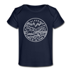 Alaska Baby T-Shirt - Organic State Design Alaska Infant T-Shirt - dark navy