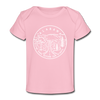Alabama Baby T-Shirt - Organic State Design Alabama Infant T-Shirt - light pink
