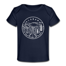 Alabama Baby T-Shirt - Organic State Design Alabama Infant T-Shirt - dark navy