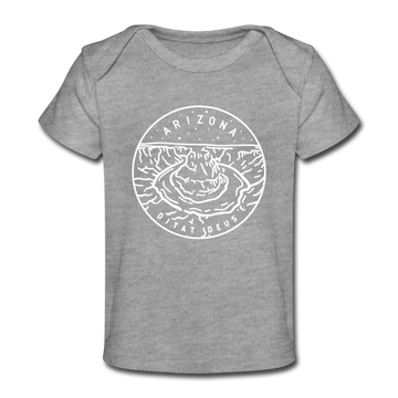 Arizona Baby T-Shirt - Organic State Design Arizona Infant T-Shirt - heather gray