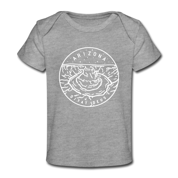 Arizona Baby T-Shirt - Organic State Design Arizona Infant T-Shirt - heather gray
