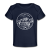 Colorado Baby T-Shirt - Organic State Design Colorado Infant T-Shirt - dark navy
