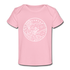 Arkansas Baby T-Shirt - Organic State Design Arkansas Infant T-Shirt - light pink