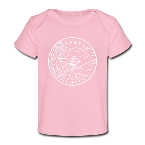 Arkansas Baby T-Shirt - Organic State Design Arkansas Infant T-Shirt - light pink