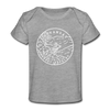 Arkansas Baby T-Shirt - Organic State Design Arkansas Infant T-Shirt - heather gray