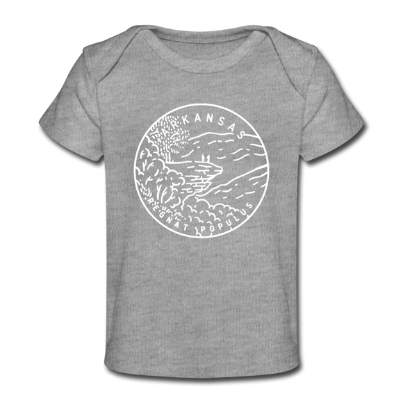 Arkansas Baby T-Shirt - Organic State Design Arkansas Infant T-Shirt - heather gray