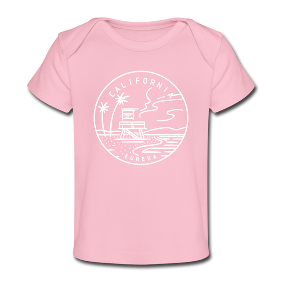 California Baby T-Shirt - Organic State Design California Infant T-Shirt - light pink