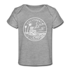 California Baby T-Shirt - Organic State Design California Infant T-Shirt - heather gray