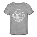 California Baby T-Shirt - Organic State Design California Infant T-Shirt - heather gray
