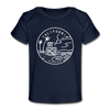 California Baby T-Shirt - Organic State Design California Infant T-Shirt - dark navy