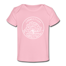 Connecticut Baby T-Shirt - Organic State Design Connecticut Infant T-Shirt - light pink