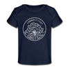 Connecticut Baby T-Shirt - Organic State Design Connecticut Infant T-Shirt - dark navy