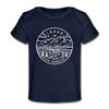 Idaho Baby T-Shirt - Organic State Design Idaho Infant T-Shirt - dark navy