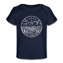 Idaho Baby T-Shirt - Organic State Design Idaho Infant T-Shirt - dark navy